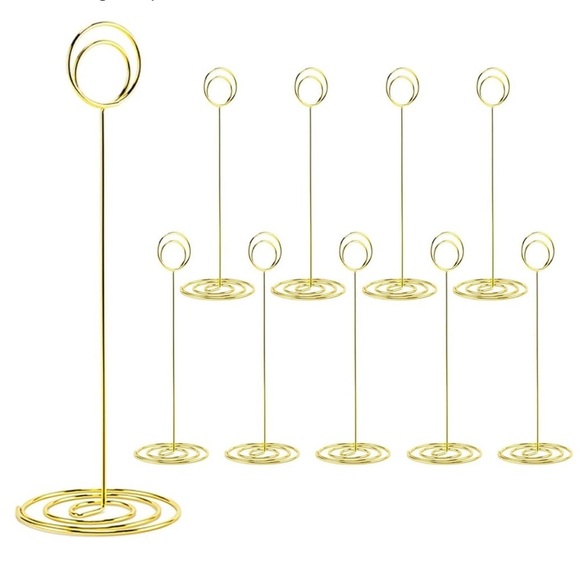 NIB Gold Table Number Holders for Wedding, Set of 20 - Picture 2 of 5